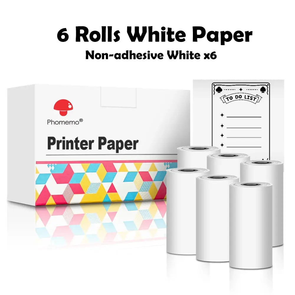 Phomemo T02 mini Drucker M02X Ersatzrollen: Selbstklebendes Transparentpapier für Etiketten, ideal für DIY-Fotos, Texte und Notizen Phomemo T02 mini Drucker M02X Ersatzrollen: Selbstklebendes Transparentpapier für Etiketten, ideal für DIY-Fotos, Texte und Notizen